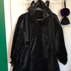 Cat ear sherpa lined hoodie